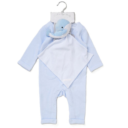 Baby Boys Waffle Fabric All In One & Comforter